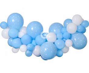 Гирлянда из воздушных шаров, голубые/белые шары цена и информация | Шарики | kaup24.ee