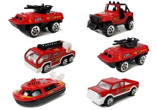 Tuletõrjeautode komplekt 1:64, 6 tk. цена и информация | Игрушки для мальчиков | kaup24.ee