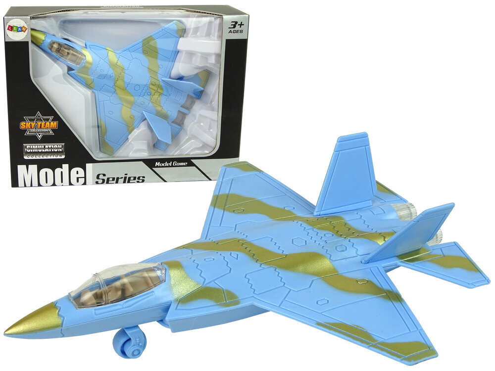 Sõjalennuk koos heli- ja valgusefektidega, sinine hind ja info | Poiste mänguasjad | kaup24.ee