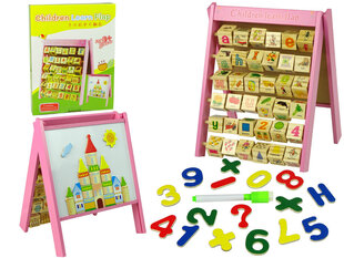 Õppetahvel tüdrukutele Lean Toys 2in1, puidust цена и информация | Игрушки для девочек | kaup24.ee