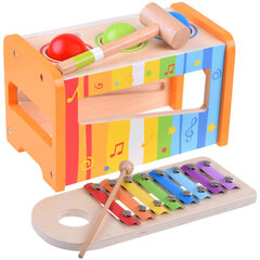 Детский деревянный ксилафон, молоток IN0153 цена и информация | Развивающие игрушки | kaup24.ee