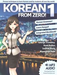 Korean from Zero!: Proven Methods to Learn Korean 2020 5th edition, 1 цена и информация | Пособия по изучению иностранных языков | kaup24.ee