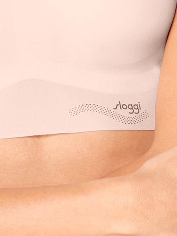 Naiste laseriga lõigatud pehme tugikaarteta rinnahoidja "Zero Feel Top Ecru" Sloggi hind ja info | Rinnahoidjad | kaup24.ee