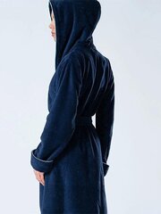 Unisex kapuutsiga kahekordne hommikumantel Belmanetti Floya Velour, tumesinine цена и информация | Женские халаты | kaup24.ee