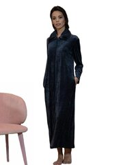 Длинный бамбуковый халат на молнии Belmanetti Claire Velour, темно-синий цена и информация | Женские халаты | kaup24.ee