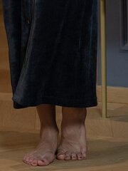 Naiste pikk lukuga ja bambuskiust hommikumantel Belmanetti Claire Velour, tumesinine hind ja info | Naiste hommikumantlid | kaup24.ee