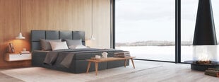 Континентальная кровать Flavio, 200x200 см, серый цвет цена и информация | Кровати | kaup24.ee