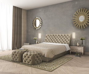 Континентальная кровать Monaco, 200x200 см, коричневый цвет цена и информация | Кровати | kaup24.ee