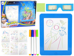 Доска для рисования с подсветкой и 3D-очками, синий цвет цена и информация | Развивающие игрушки | kaup24.ee