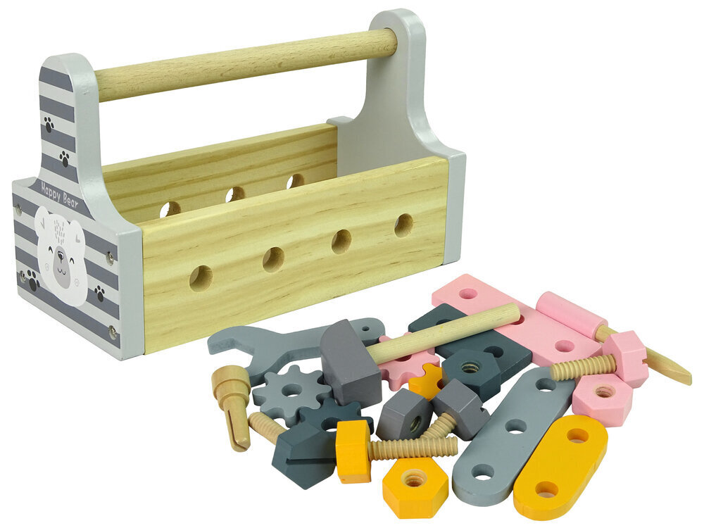 Tööriistakomplekt poistele Lean Toys, puidust цена и информация | Poiste mänguasjad | kaup24.ee