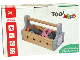 Tööriistakomplekt poistele Lean Toys, puidust hind ja info | Poiste mänguasjad | kaup24.ee