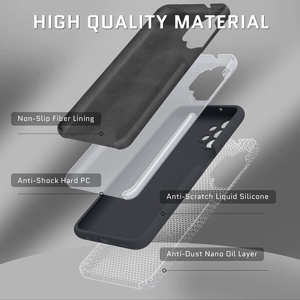 Protection set -silikoonist ümbris Samsung Galaxy A53 5G (real liquide Easy clean) valge (Snow white) + ekraani kaitseklaas Basic (Case Friendly) hind ja info | Telefoni kaaned, ümbrised | kaup24.ee