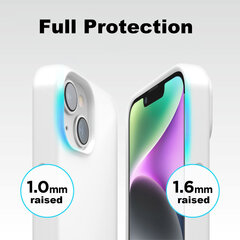 Protection set -silikoonist ümbris Apple iPhone 14 Plus (real liquide Easy clean) valge (Snow white) + ekraani kaitseklaas 5D цена и информация | Чехлы для телефонов | kaup24.ee