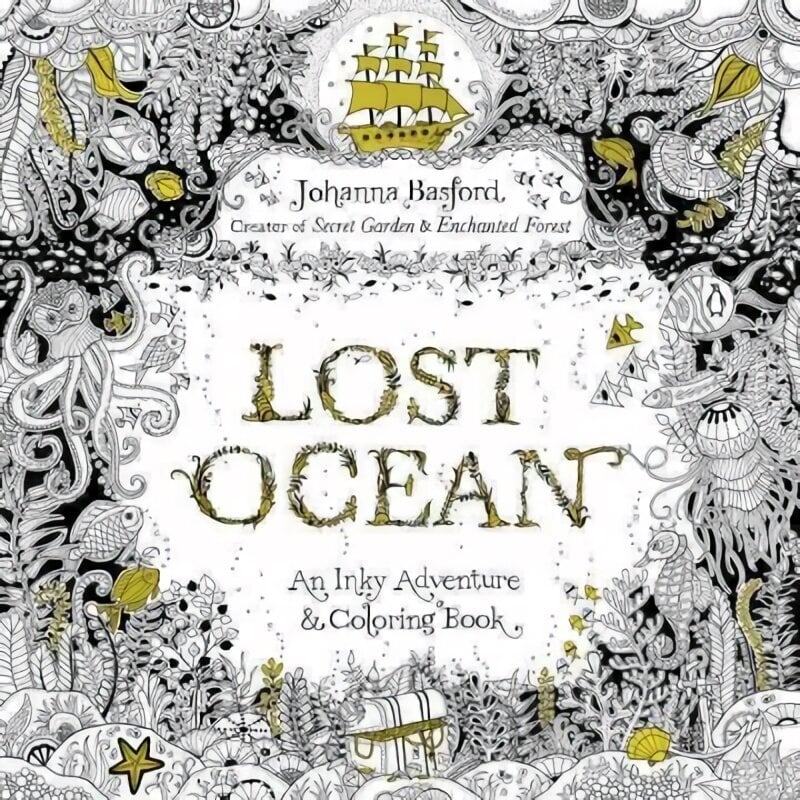 Lost Ocean: An Inky Adventure and Coloring Book for Adults цена и информация | Värviraamatud | kaup24.ee