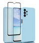 Protection set - Samsung Galaxy A13/ A13 4G (real liquide Easy clean) sinine sky blue + ekraani kaitseklaas Premium 5D hind ja info | Telefoni kaaned, ümbrised | kaup24.ee