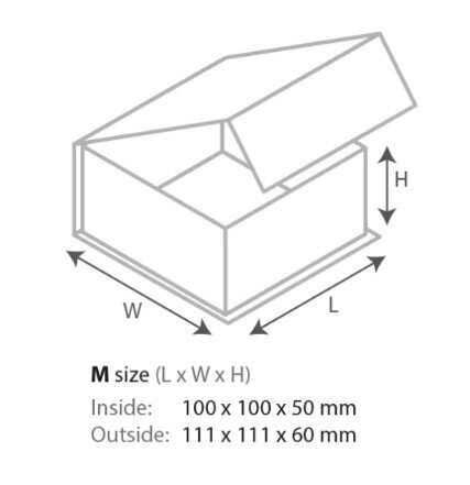 Punane kast magnetiga suuruses M. Valge sisemus hind ja info | Kingituste pakendid | kaup24.ee