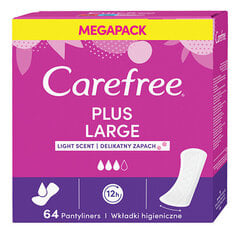 Pesukaitsmed Carefree Plus Large, 64 tk цена и информация | Тампоны, гигиенические прокладки для критических дней, ежедневные прокладки | kaup24.ee