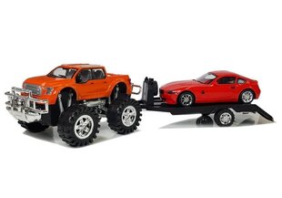 Автомобильный комплект с Monster Truck, оранжевый цена и информация | Игрушки для мальчиков | kaup24.ee