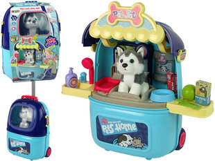 Loomade ilusalong kutsikaga kohvris, sinine hind ja info | Tüdrukute mänguasjad | kaup24.ee