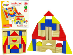 Värviliste puidust klotside mäng hind ja info | Imikute mänguasjad | kaup24.ee