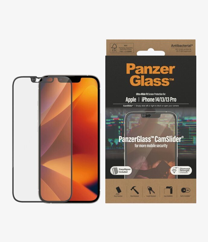 PanzerGlass CamSlider, iPhone 14 / 13 / 13 Pro цена и информация | Ekraani kaitsekiled | kaup24.ee