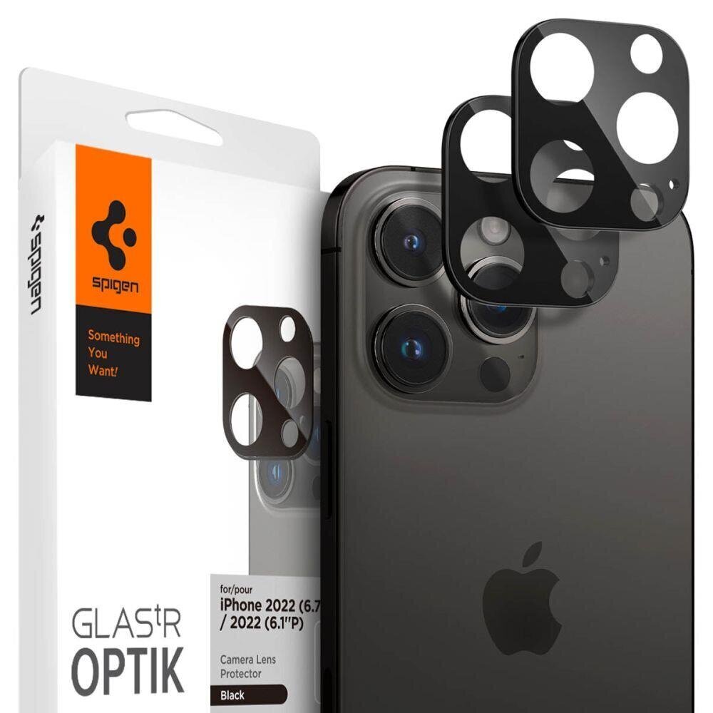 Spigen Optik kaamerakaitse iPhone 14 PRO / 14 Pro Max цена и информация | Ekraani kaitsekiled | kaup24.ee
