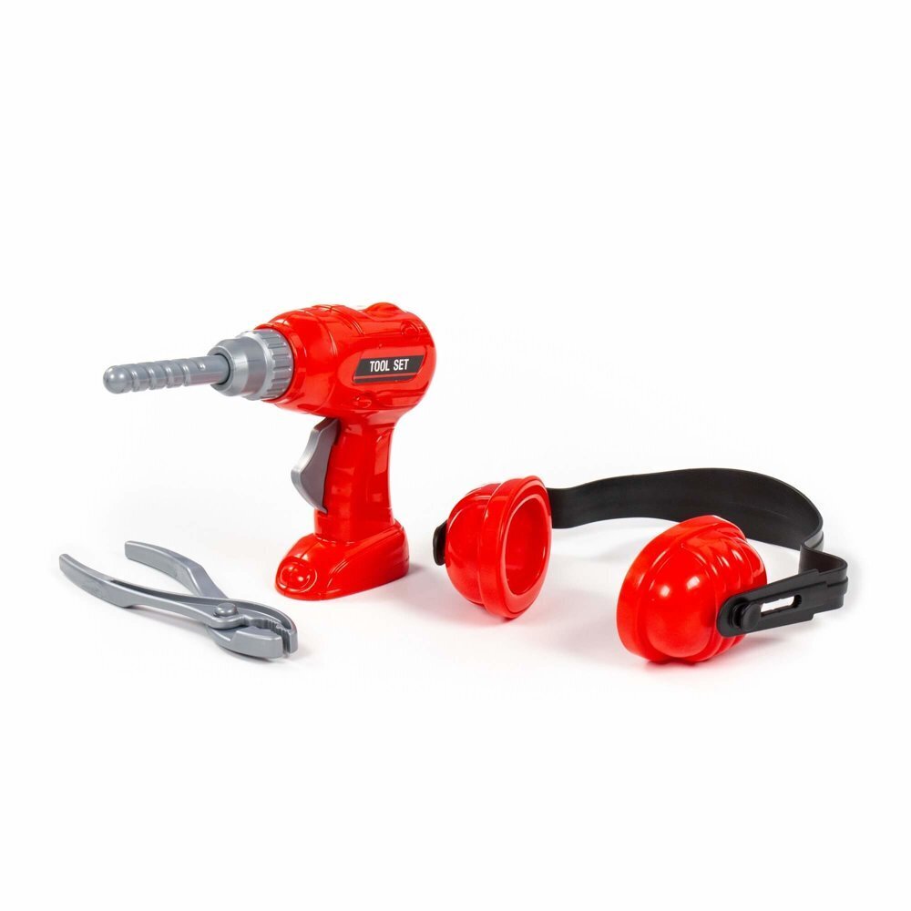 Tööriistade komplekt: akutrell, turva kõrvaklapid ja tangid цена и информация | Poiste mänguasjad | kaup24.ee