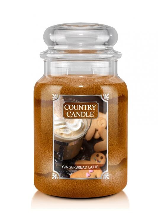 Suur küünal kahe tahiga Country candle Gingerbread Latte, 680g hind ja info | Küünlad, küünlajalad | kaup24.ee