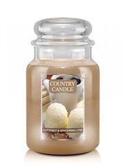 Suur küünal kahe tahiga Country candle Coconut Marshmallow, 680g hind ja info | Küünlad, küünlajalad | kaup24.ee