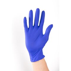 Перчатки нитриловые одноразовые Maxter, синие, 100 шт., размер S цена и информация | Аптечки | kaup24.ee