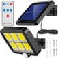 Seinavalgusti päikeseenergiaga 120 LED COB Izoxis цена и информация | Aia- ja õuevalgustid | kaup24.ee
