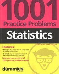 Statistics: 1001 Practice Problems For Dummies (plus Free Online Practice) hind ja info | Majandusalased raamatud | kaup24.ee