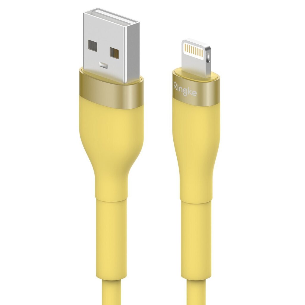 Ringke CB60037RS, USB-A - Lightning 480Mb / s 12W 2m yellow цена и информация | Mobiiltelefonide kaablid | kaup24.ee