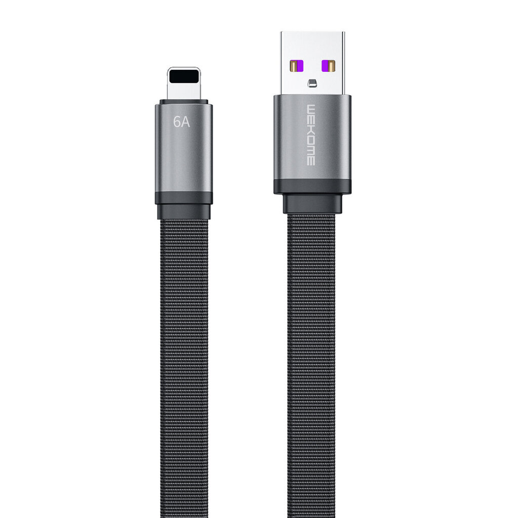 WK Design King Kong 2nd Gen series, USB - Lightning 6A 1.3m black (WDC-156) hind ja info | Mobiiltelefonide kaablid | kaup24.ee