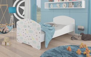 Voodi ADRK Furniture Pepe Galaxy, 140x70 cm, valge hind ja info | Lastevoodid | kaup24.ee
