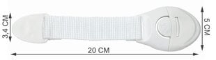Universaalne laste turvalukk, sahtlilukk, 10 tk pakis, valge цена и информация | Товары для безопасности детей дома | kaup24.ee