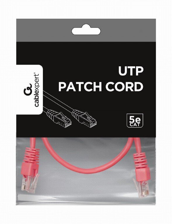 Gembird PP12-0.5M/RO Pink patch cord cat. 5E molded strain hind ja info | Kaablid ja juhtmed | kaup24.ee