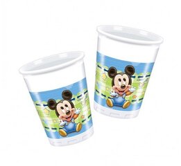 Ühekordsed plasttopsid "Mickey Baby", 200 ml, 8 tk 84346 цена и информация | Праздничная одноразовая посуда | kaup24.ee