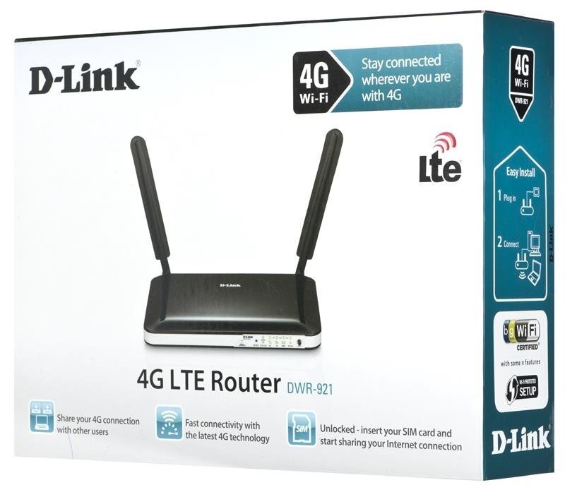 D-Link DWR-921/E juhtmevaba ruuter (2,4 GHz) 4G hind ja info | Ruuterid | kaup24.ee