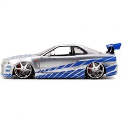 Kiired ja vihased Brian‘i Nissan Skyline GTR 1:24 hind ja info | Poiste mänguasjad | kaup24.ee
