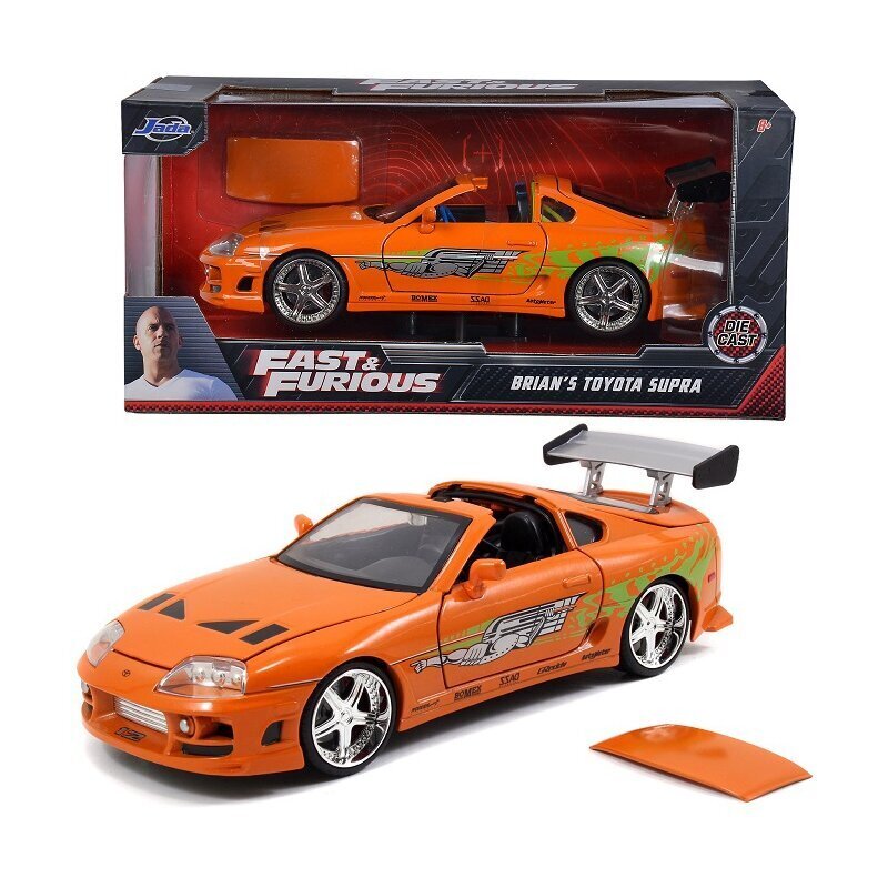 Auto kiired ja vihased Briano Toyota Supra 1:24 hind ja info | Poiste mänguasjad | kaup24.ee