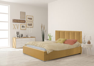 Кровать Genua, 200x200 см, желтый цвет цена и информация | Кровати | kaup24.ee