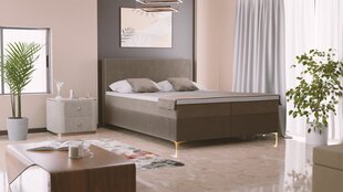 Континентальная кровать Savani, 200x200 см, коричневый цвет цена и информация | Кровати | kaup24.ee