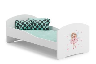 Voodi ADRK Furniture Pepe Girl with Wings, 160x80 cm, valge цена и информация | Детские кровати | kaup24.ee