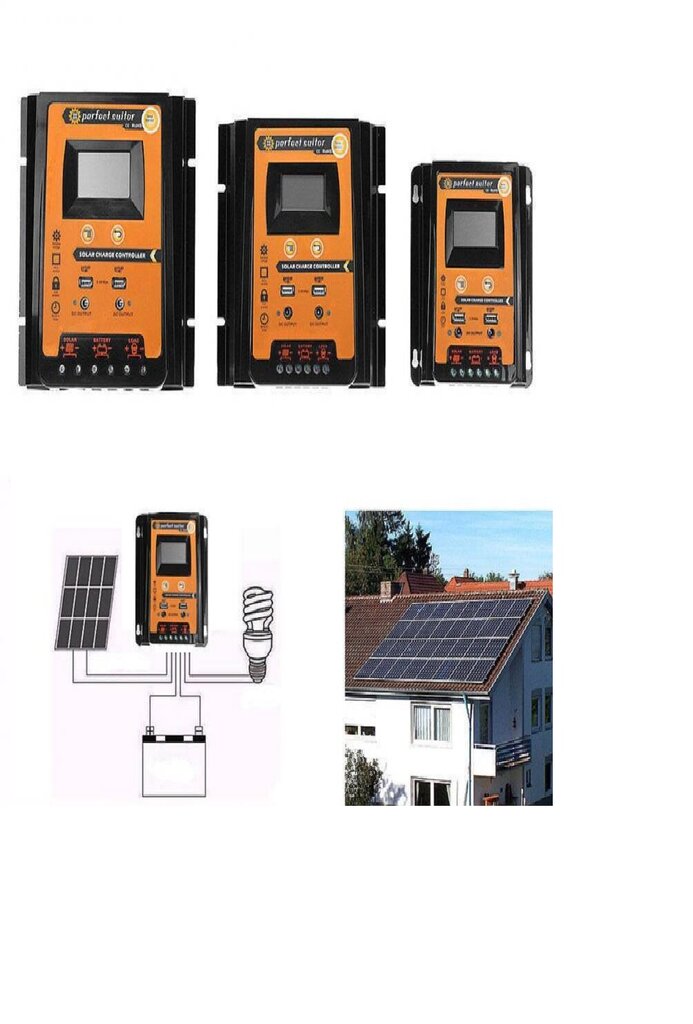 MPPT päikeseenergia laadimise kontroller 12V/ 24V/50A цена и информация | Päikeseenergiajaamade osad | kaup24.ee