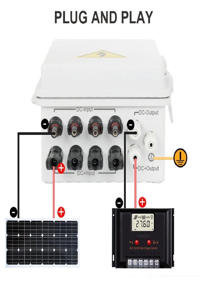 Päikesepaneelide jaotuskarp 4 ühes 1000 V PV DC kodumajapidamises jaotamiseks, täielik komplekt hind ja info | Päikeseenergiajaamade osad | kaup24.ee