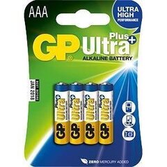 Alcaline battery GP Batteries 24AUP-U4 AAA | LR03 | 1.5V | ULTRA+ ALKALINE | bli hind ja info | Akud, patareid fotoaparaatidele | kaup24.ee