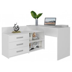 Письменный стол с комодом Dany, белый цена и информация | Компьютерные, письменные столы | kaup24.ee