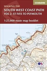 South West Coast Path Map Booklet - Vol 2: St Ives to Plymouth: 1:25,000 OS Route Mapping hind ja info | Reisiraamatud, reisijuhid | kaup24.ee