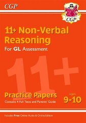 11plus GL Non-Verbal Reasoning Practice Papers - Ages 9-10 (with Parents' Guide   & Online Edition) цена и информация | Развивающие книги | kaup24.ee